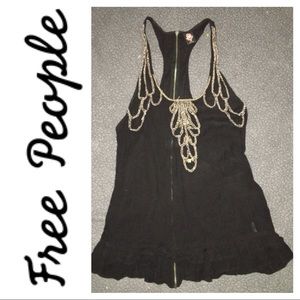 Free people tunic with beaded detail
